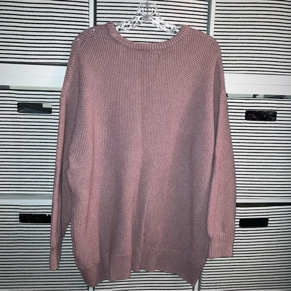 Old Navy Textured Tunic Sweater | Knit |Pullover
| Chunky | Mauve | Size 2X - Picture 3 of 10
